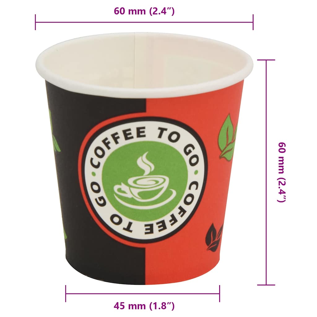 Bicchieri da Caffè Monouso in Carta 1000 pz 120 ml (4 oz) | homemem39