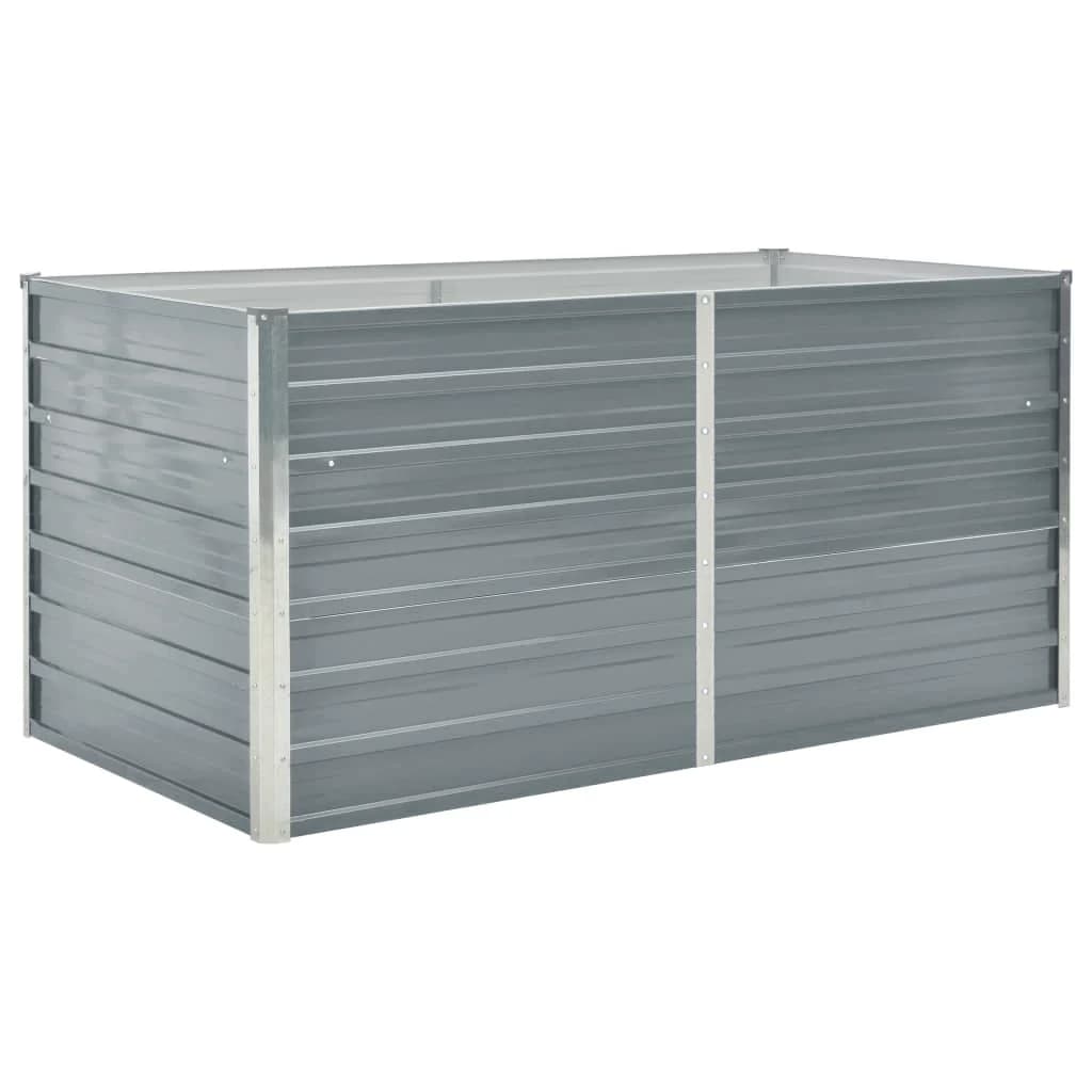 Letto di Coltura Rialzato 160x80x77 cm in Acciaio Zincato Grigio | homemem39
