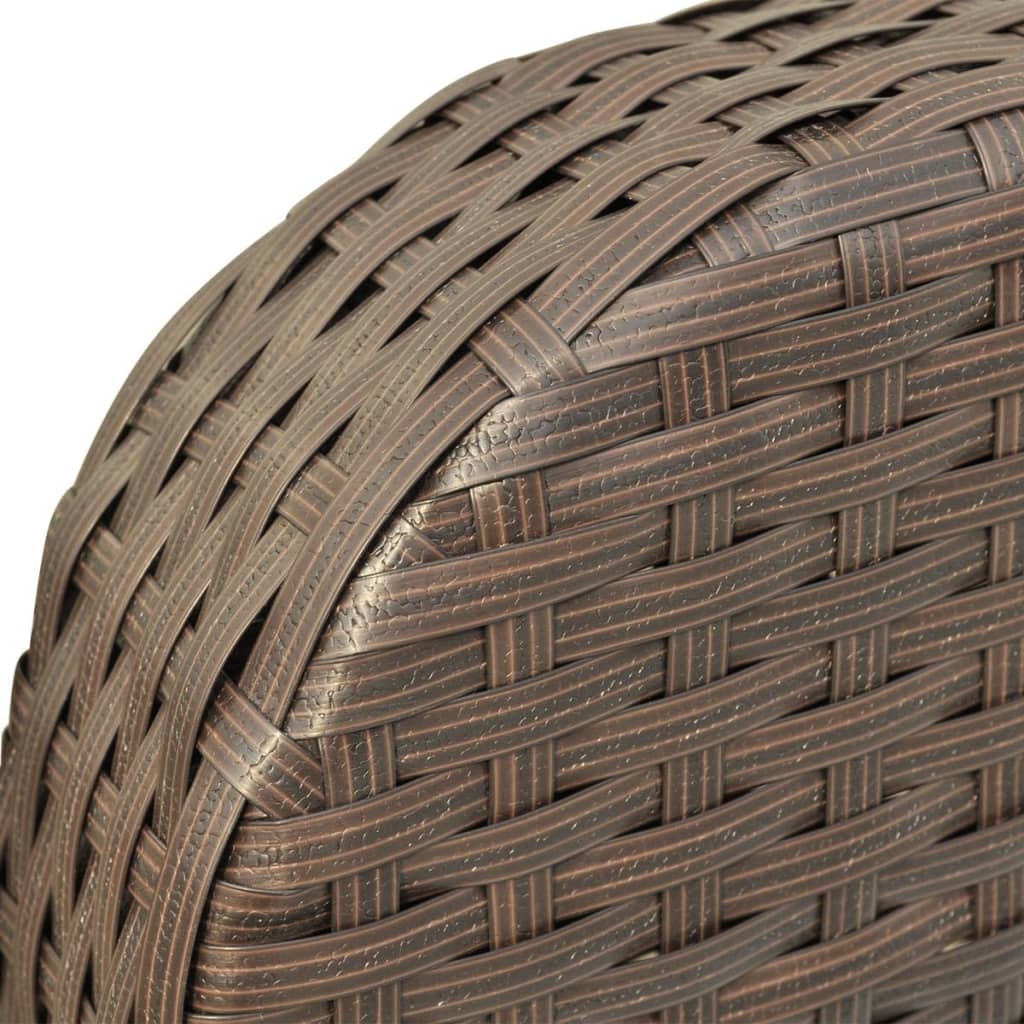 Set Divani da Giardino 4 pz con Cuscini in Polyrattan Marrone | homemem39