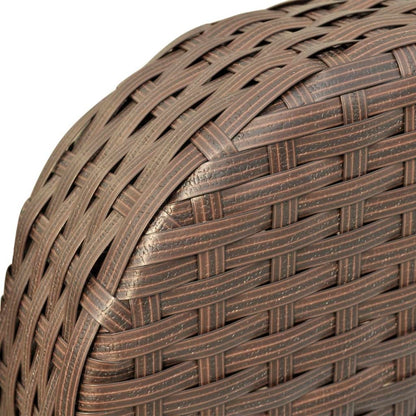 Set Divani da Giardino 4 pz con Cuscini in Polyrattan Marrone | homemem39