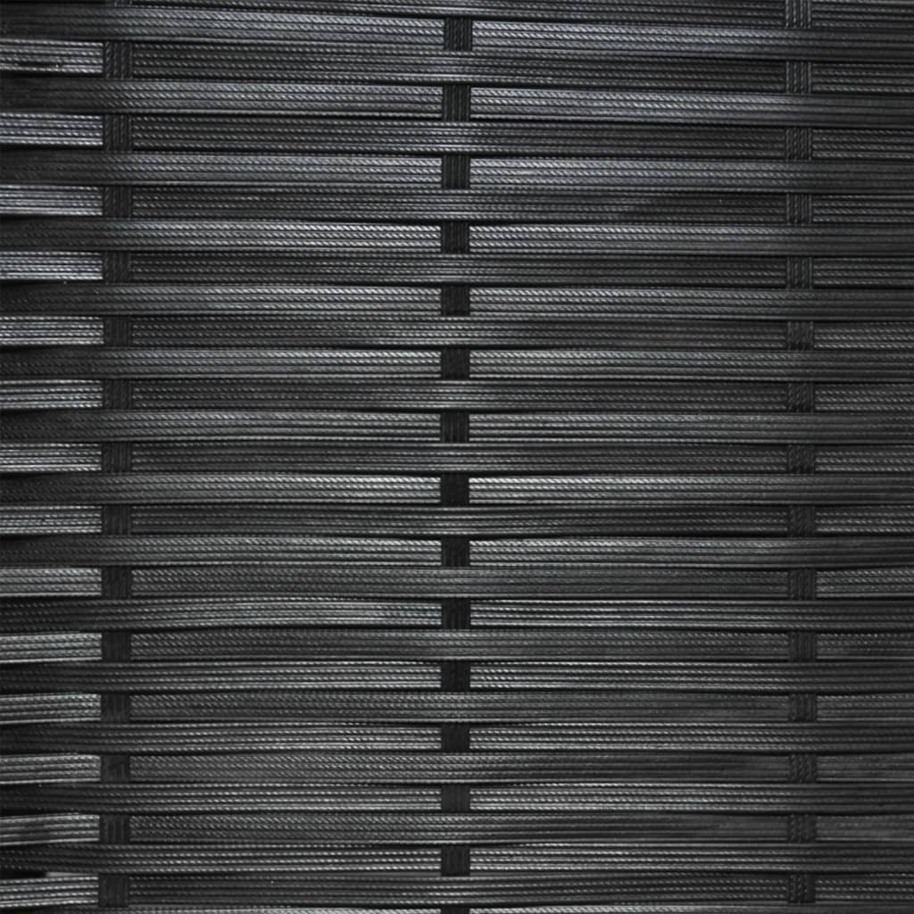 Set da Bistrot 3 pz con Cuscini in Polyrattan Nero - homemem39