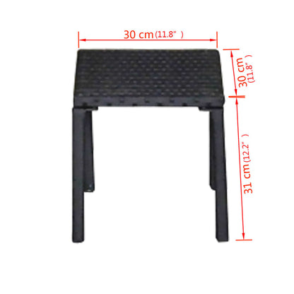 Lettini Prendisole con Tavolino in Polyrattan Nero - homemem39