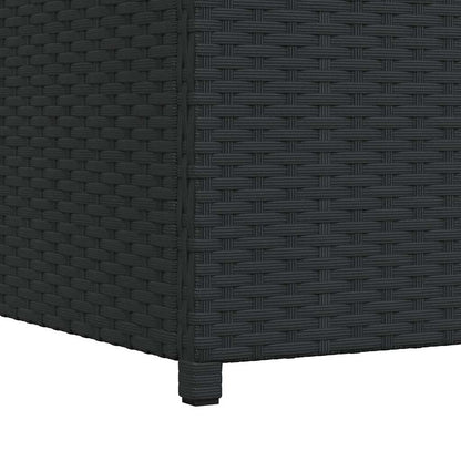 Baule da Giardino Nero 120x50x60 cm in Polyrattan