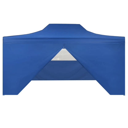 Tenda Pieghevole Pop-Up con 4 Pareti Laterali 3x4,5 m Blu - homemem39