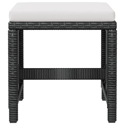 Set da Pranzo da Giardino 11 pz Polyrattan e Legno Acacia Nero | homemem39