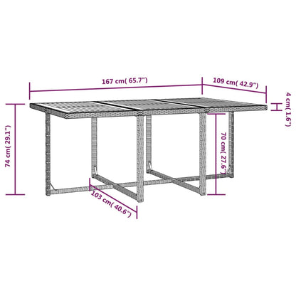 Set da Pranzo da Giardino 11 pz Polyrattan e Legno Acacia Nero | homemem39