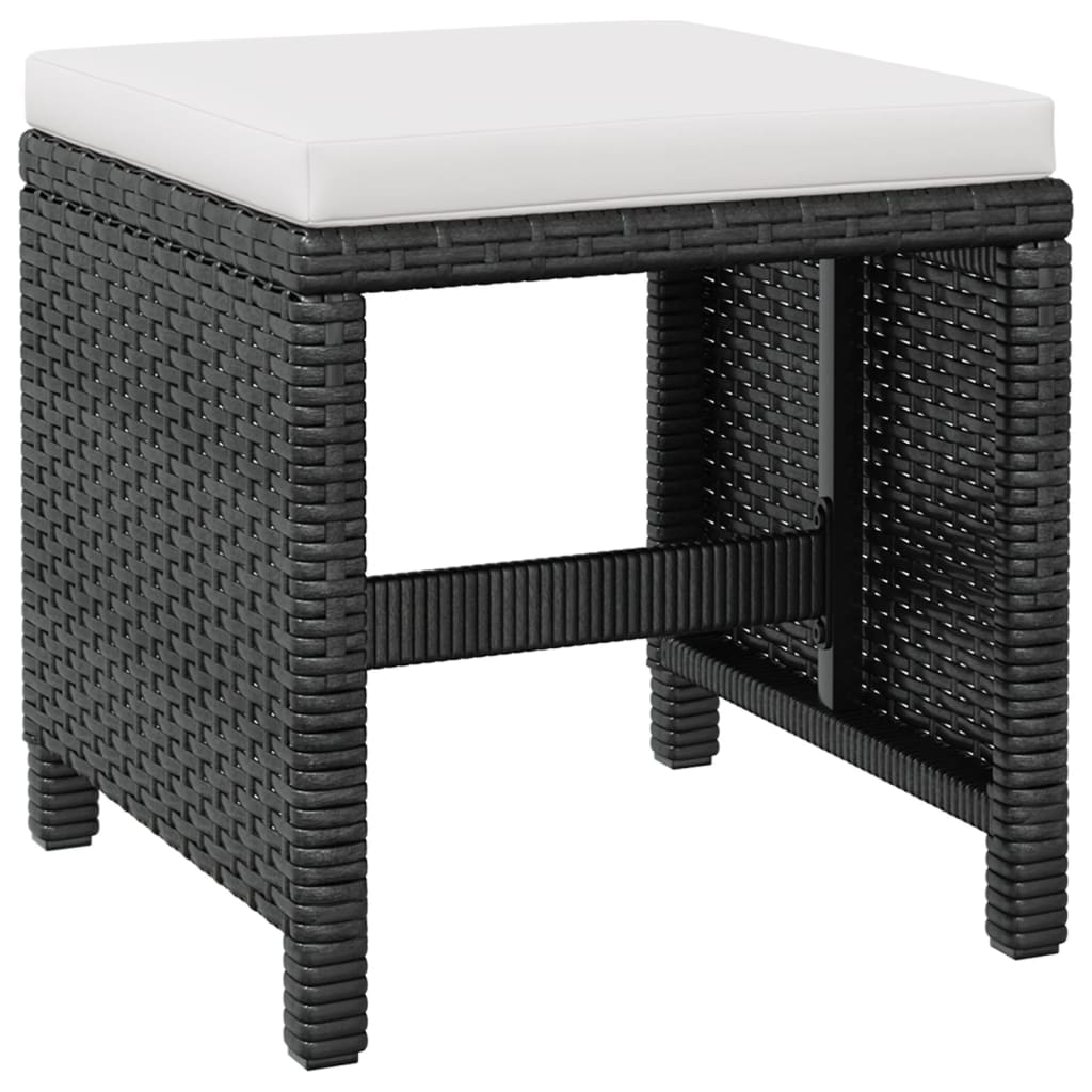 Set da Pranzo da Giardino 13 pz Polyrattan e Legno Acacia Nero | homemem39