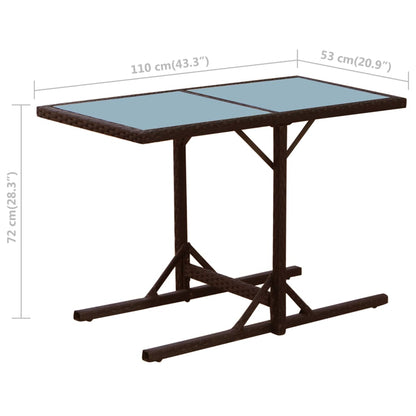 Set da Bistrot 3 pz con Cuscini in Polyrattan Marrone | homemem39