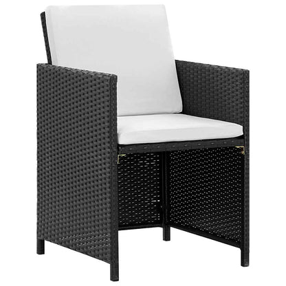 Set da Pranzo da Giardino 11 pz con Cuscini in Polyrattan