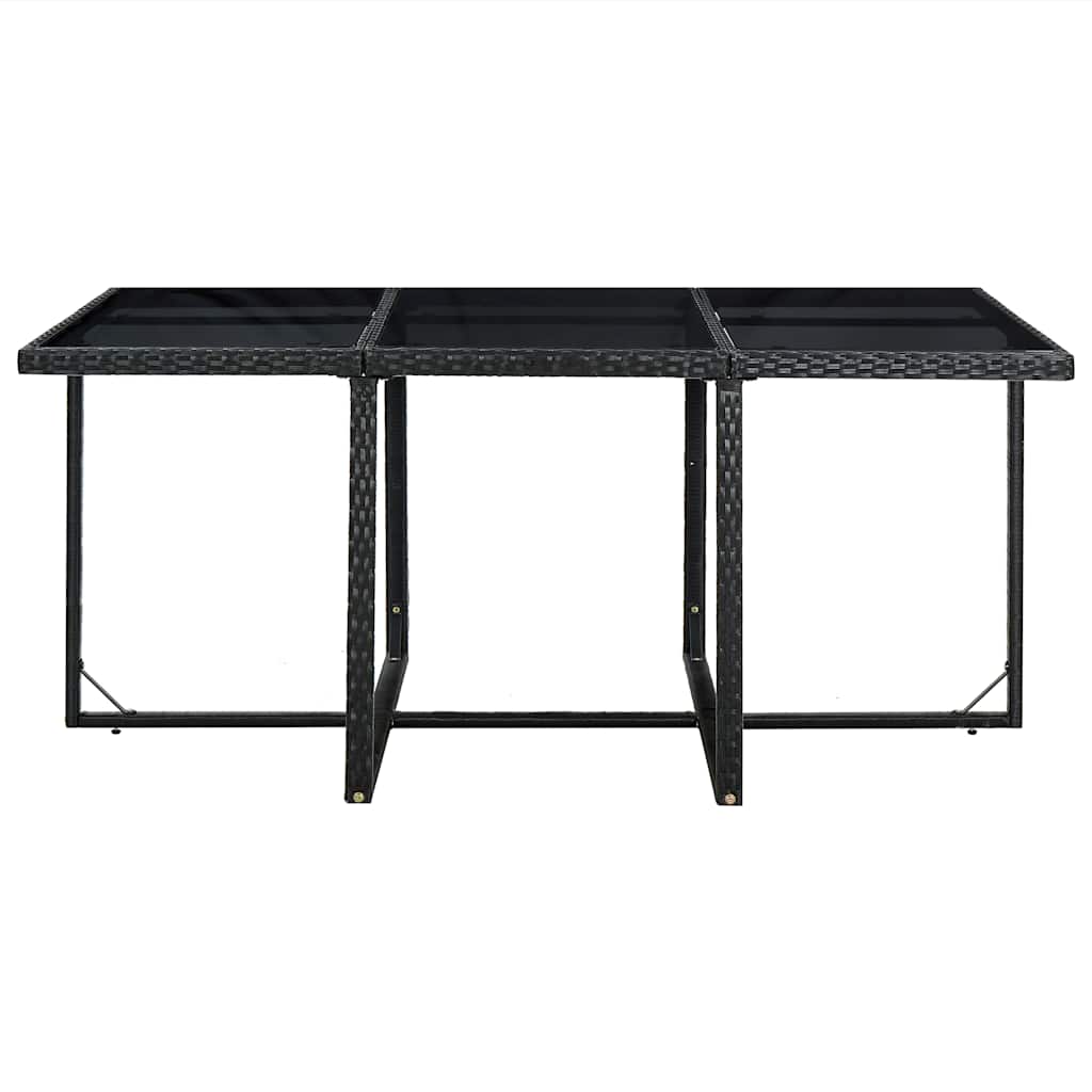 Set da Pranzo da Giardino 11 pz con Cuscini in Polyrattan