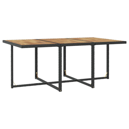 Set da Pranzo da Giardino 11 pz con Cuscini in Polyrattan Nero | homemem39