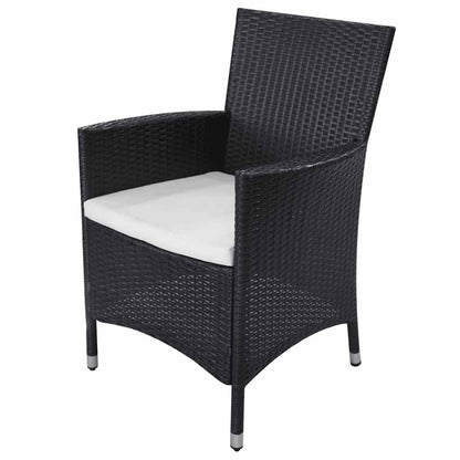 Set da Pranzo da Giardino 11 pz con Cuscini in Polyrattan