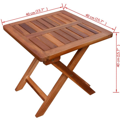 Lettino Prendisole con Tavolo in Legno Massello di Acacia | homemem39