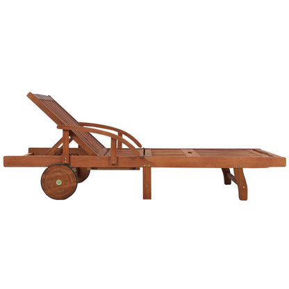 Lettino Prendisole con Tavolo in Legno Massello di Acacia | homemem39