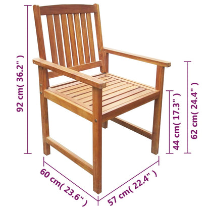 Sedie da Giardino 2 pz in Legno Massello d'Acacia Marrone - homemem39