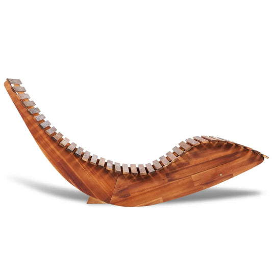 Lettino Prendisole a Dondolo in Legno di Acacia - homemem39
