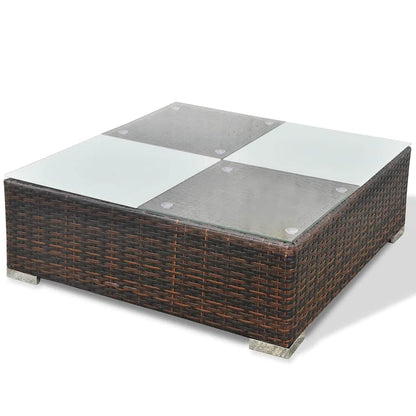Set Divani da Giardino 6 pz con Cuscini in Polyrattan Marrone - homemem39