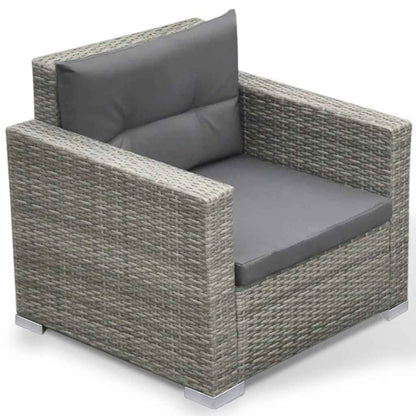 Set Divani da Giardino 6 pz con Cuscini in Polyrattan