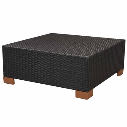 Set Divani da Giardino 10 pz con Cuscini in Polyrattan Nero | homemem39