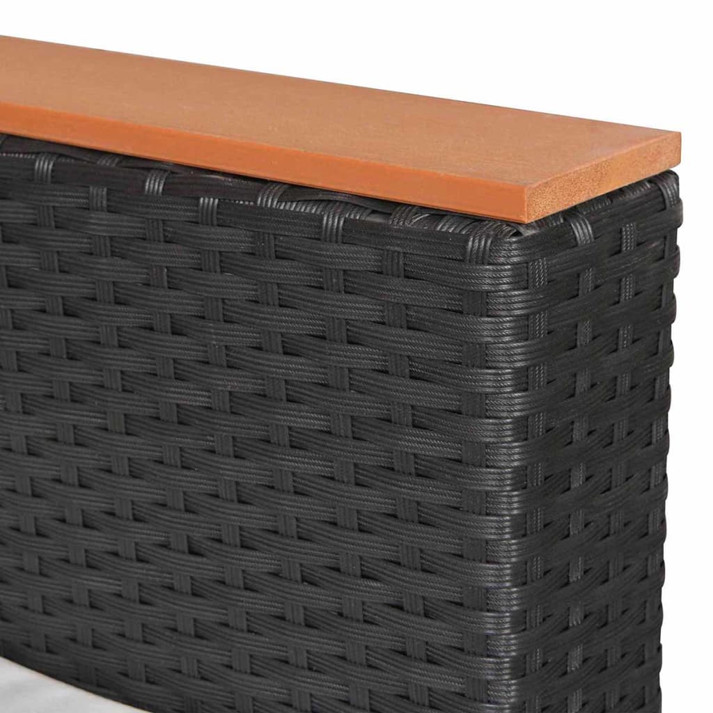 Set Divani da Giardino 10 pz con Cuscini in Polyrattan Nero | homemem39