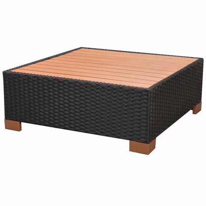 Set Divani da Giardino 8 pz con Cuscini in Polyrattan Nero - homemem39
