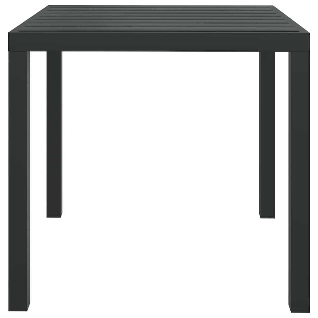 Tavolo da Giardino Nero 80x80x74 cm in Alluminio e WPC - homemem39