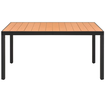 Tavolo da Giardino Marrone 150x90x74 cm cm in Alluminio e WPC - homemem39