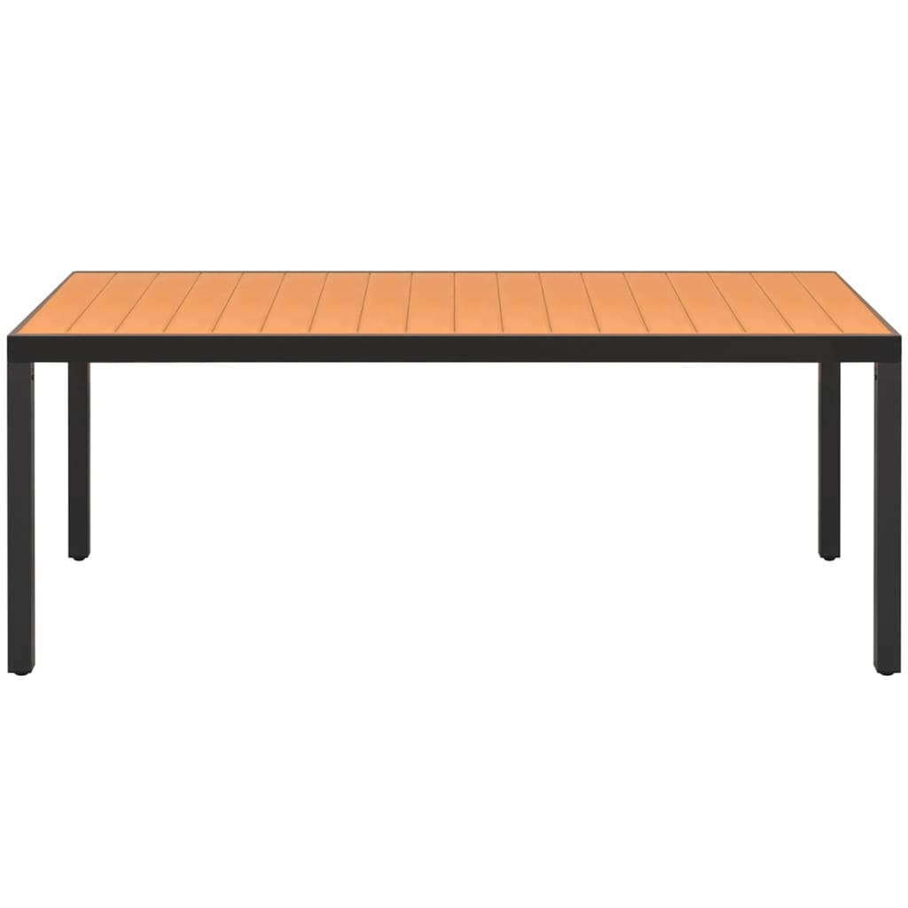 Tavolo da Giardino Marrone 185x90x74 cm cm in Alluminio e WPC | homemem39