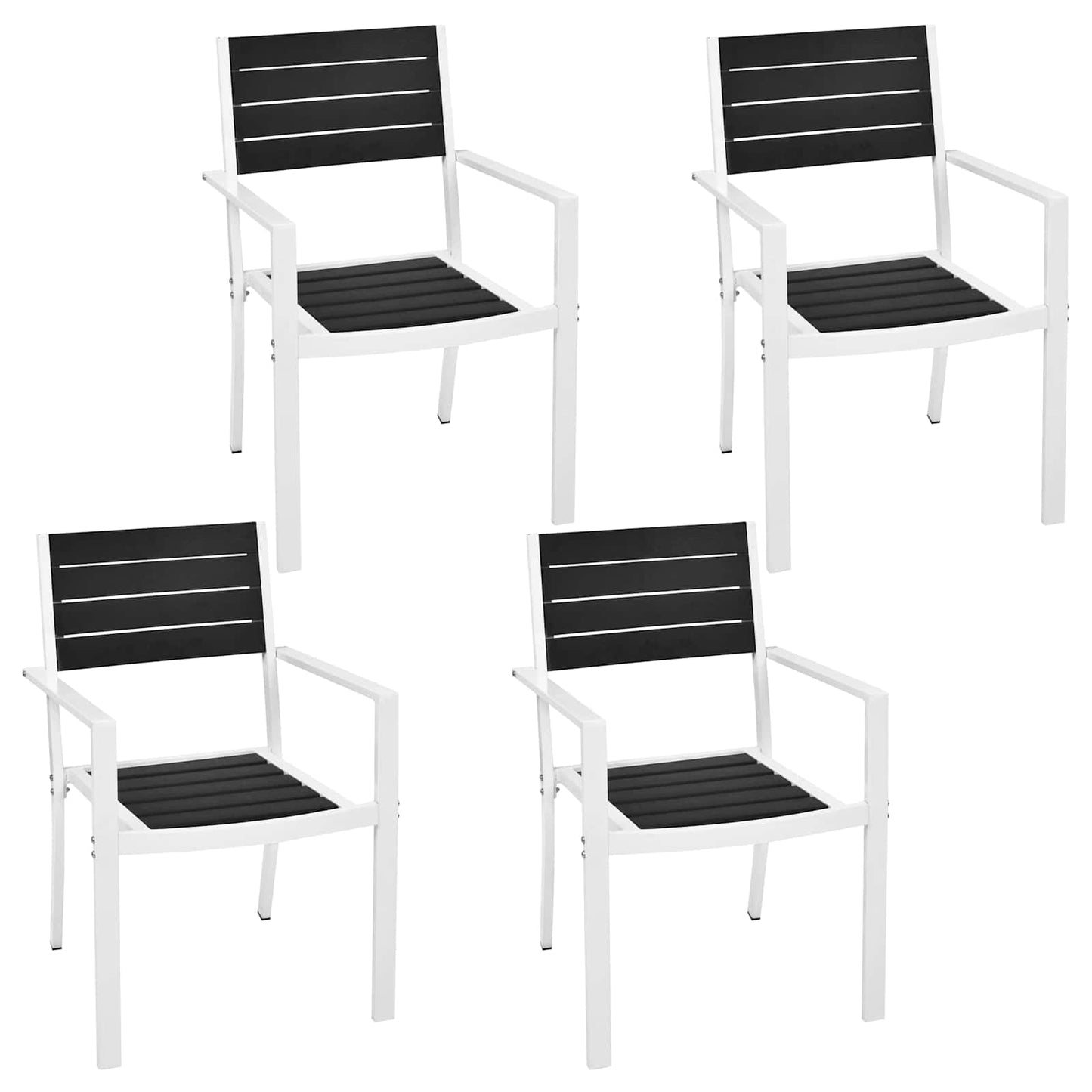 Set di Mobili 5 pcs Nero e Bianco