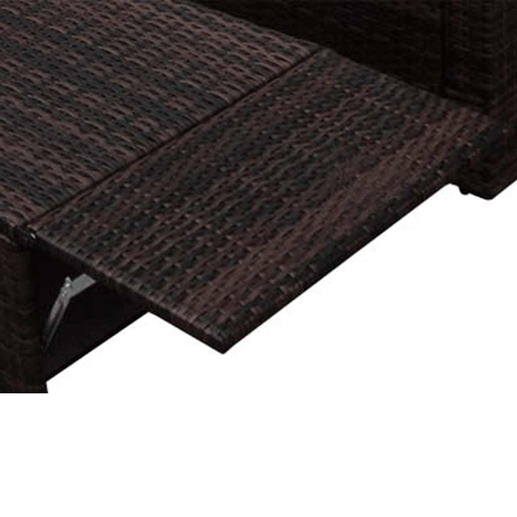 Set Divani da Giardino 2 pz con Cuscini in Polyrattan Marrone - homemem39