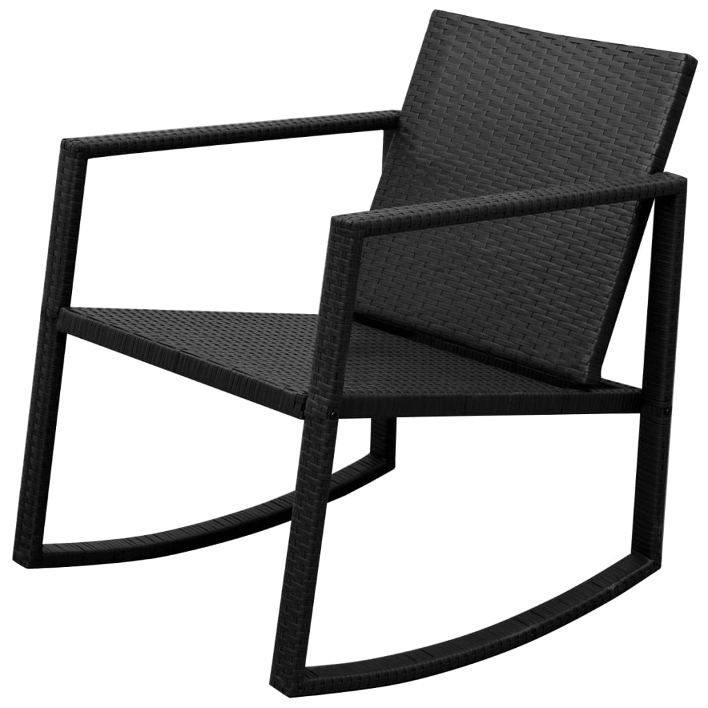 Set da Bistrot 3 pz in Polyrattan Nero | homemem39