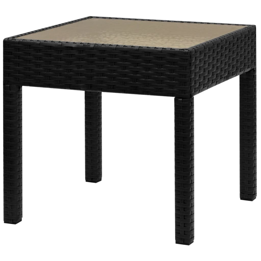 Set da Bistrot 3 pz in Polyrattan Nero | homemem39