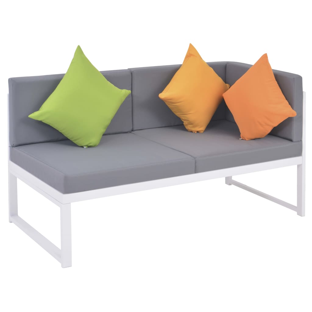 Set Divani da Giardino 4 pz con Cuscini in Alluminio e WPC | homemem39