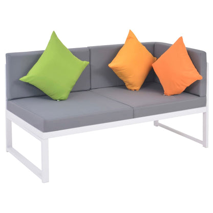 Set Divani da Giardino 4 pz con Cuscini in Alluminio e WPC | homemem39