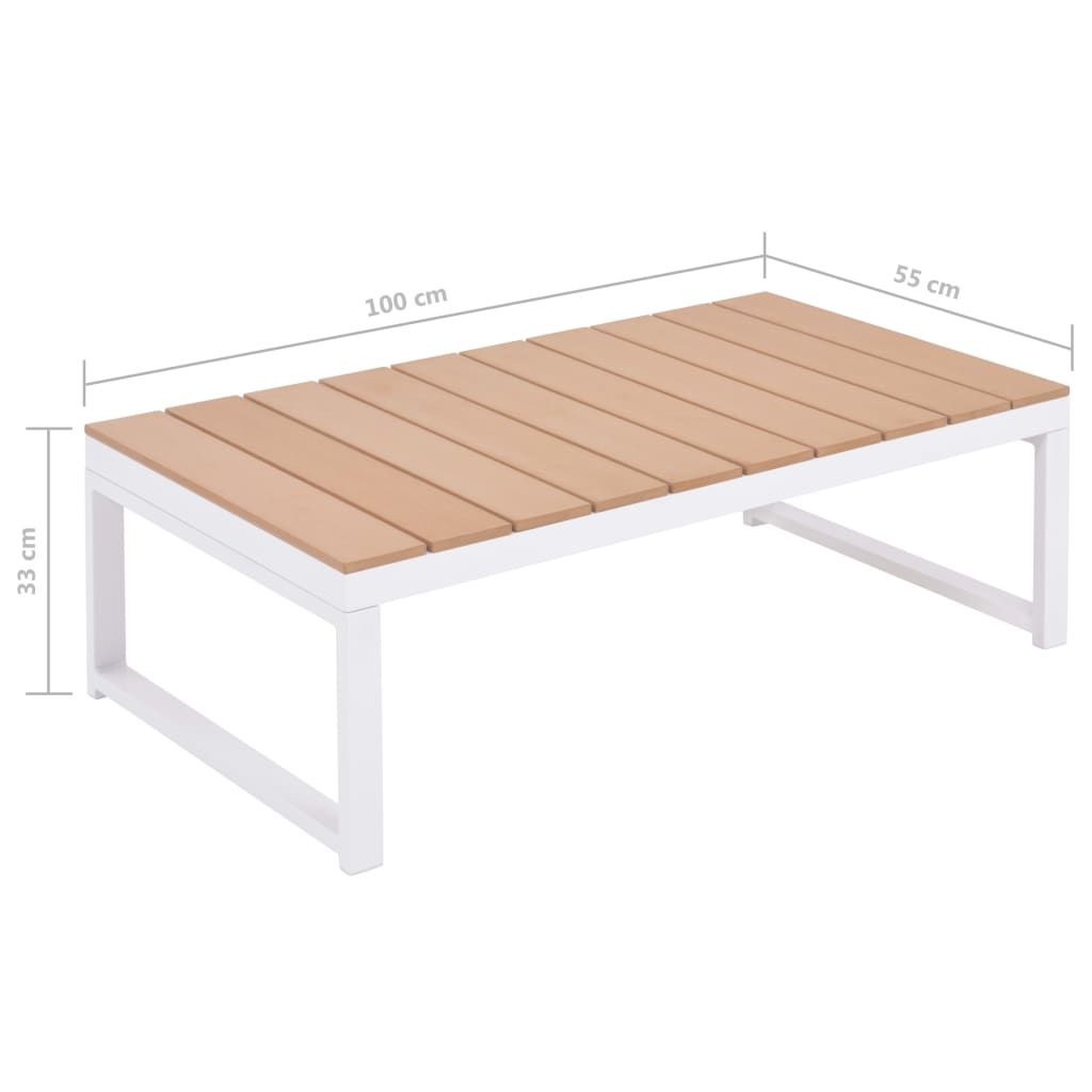 Set Divani da Giardino 5 pz con Cuscini in Alluminio e WPC | homemem39