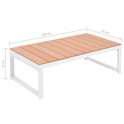 Set Divani da Giardino 5 pz con Cuscini in Alluminio e WPC | homemem39