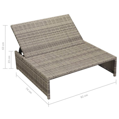 Set Divani da Giardino 5 pz con Cuscini in Polyrattan Grigio | homemem39