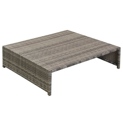 Set Divani da Giardino 5 pz con Cuscini in Polyrattan Grigio | homemem39