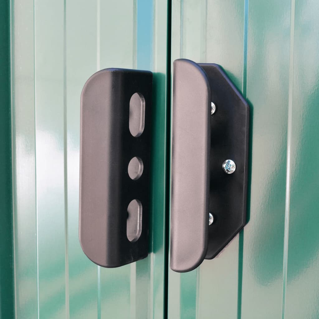 Capanno per Attrezzi in Metallo Verde 204x132x186 cm - homemem39