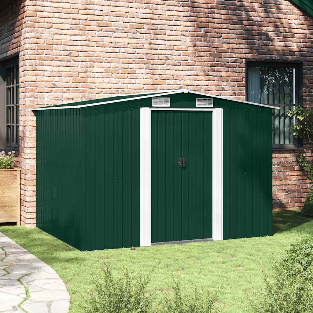 Green Metal Tool Shed 257x205x178 cm