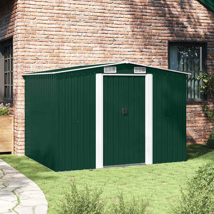 Green Metal Tool Shed 257x205x178 cm