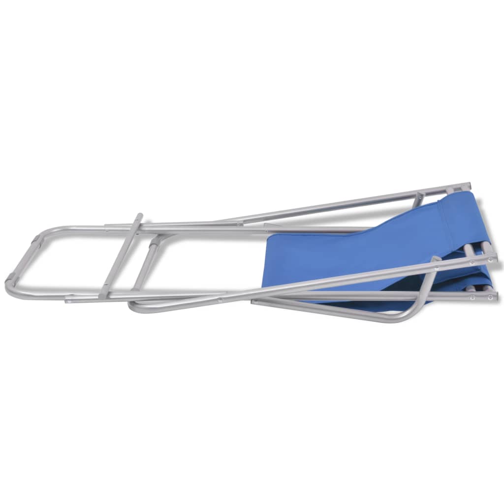 Sedie a Sdraio Reclinabili 2 pz in Acciaio Blu | homemem39