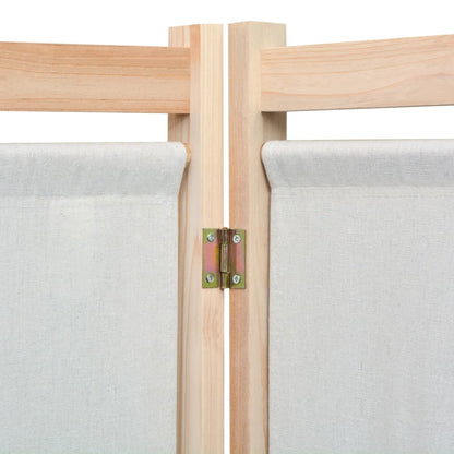 Paravento a 3 Pannelli Crema 120x170x4 cm in Tessuto | homemem39