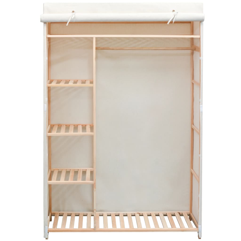 Armadio in Stoffa e Legno di Pino 110x40x170 cm - homemem39