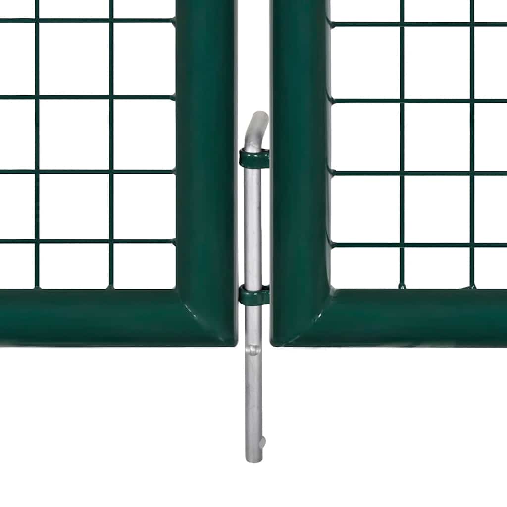 Cancello per Recinzione in Acciaio 300x125 cm Verde | homemem39