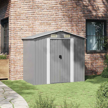 Gray Metal Tool Shed 204x132x186 cm