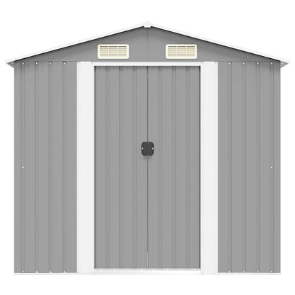 Gray Metal Tool Shed 204x132x186 cm