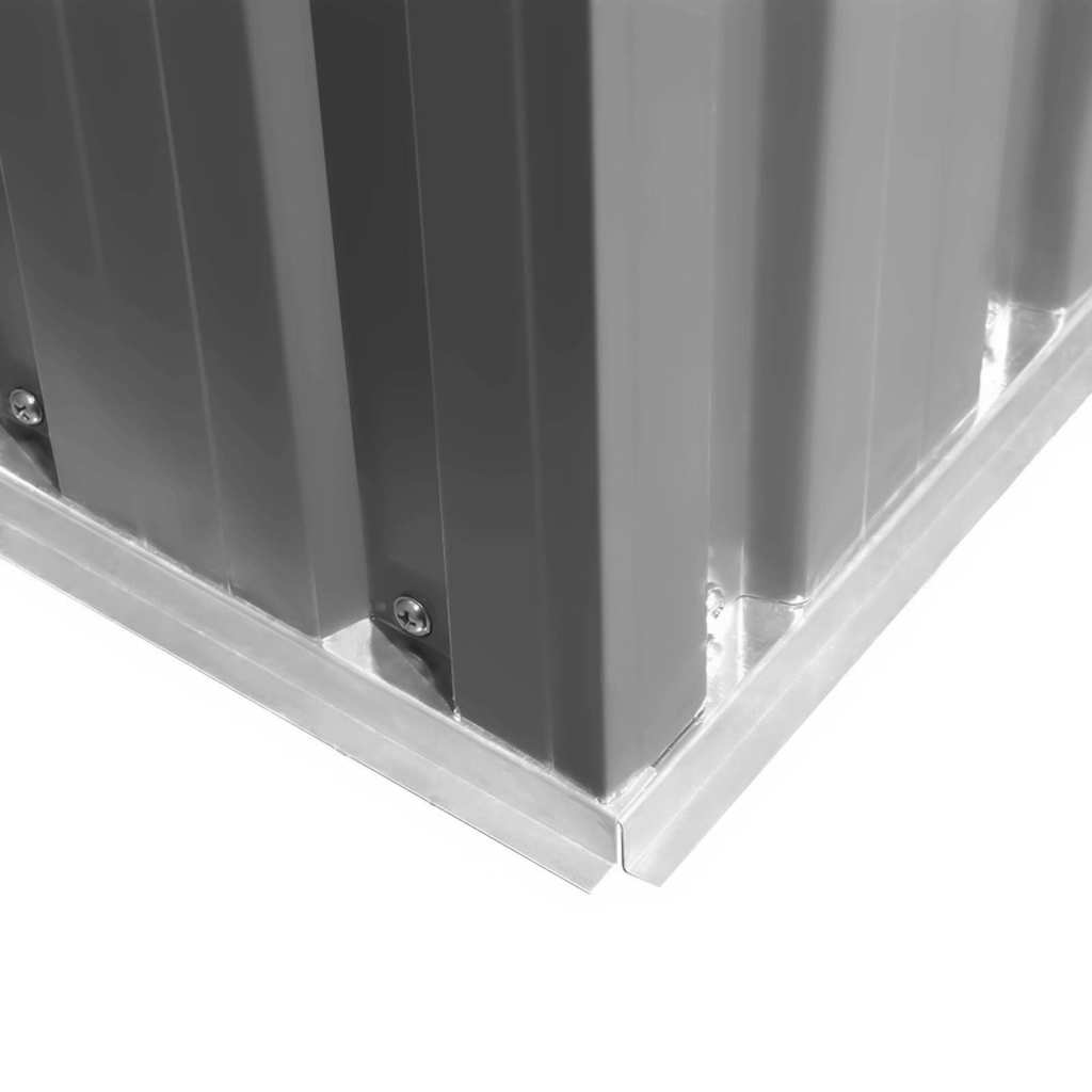 Gray Metal Tool Shed 204x132x186 cm
