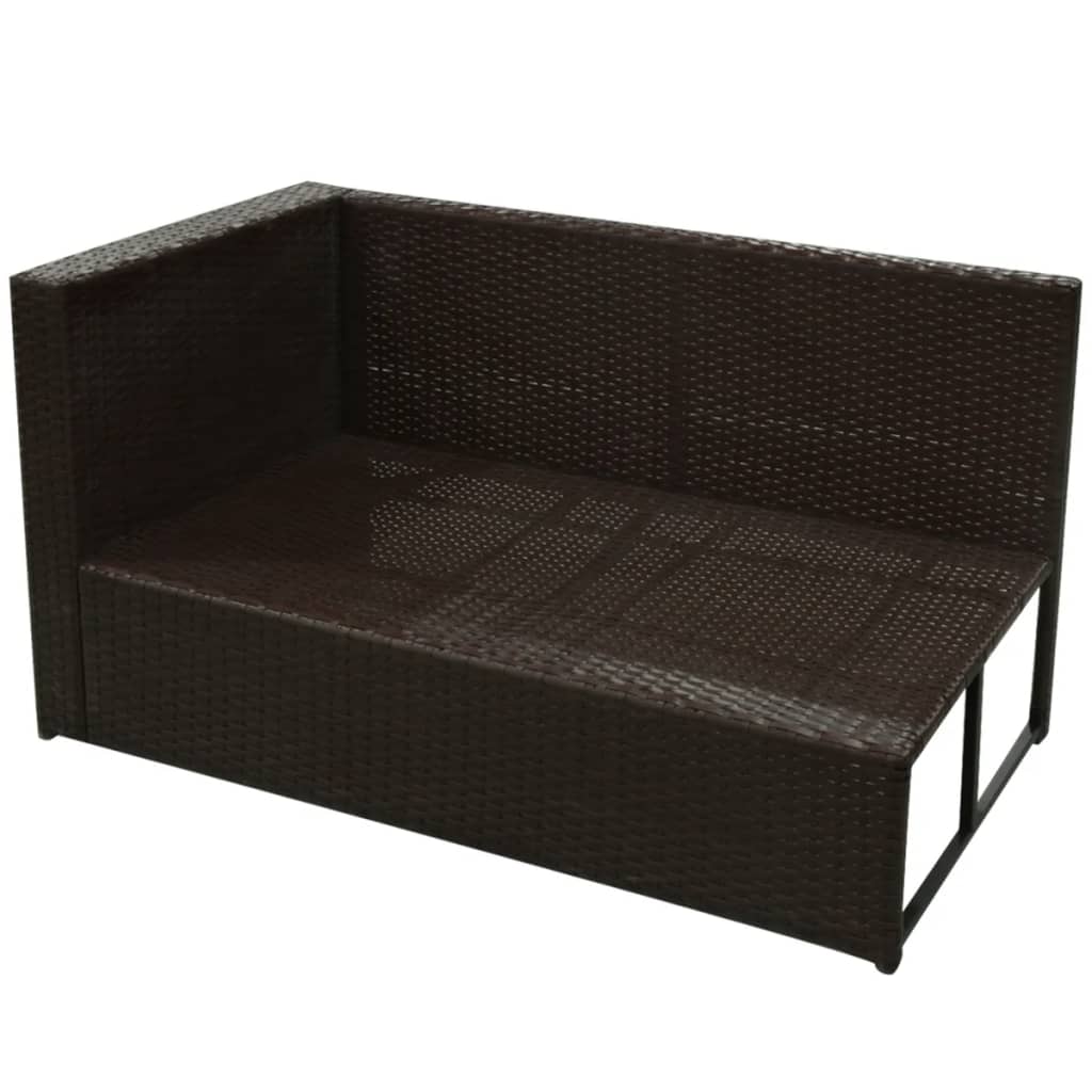 Set Divani da Giardino 8 pz con Cuscini in Polyrattan Marrone - homemem39