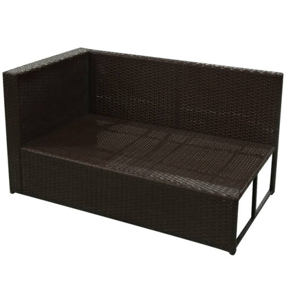 Set Divani da Giardino 8 pz con Cuscini in Polyrattan Marrone - homemem39